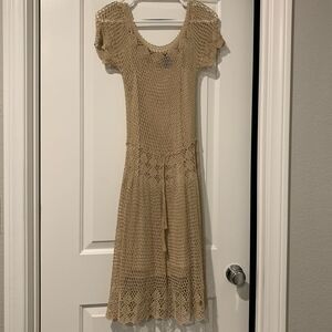 Theory Tan knitted dress